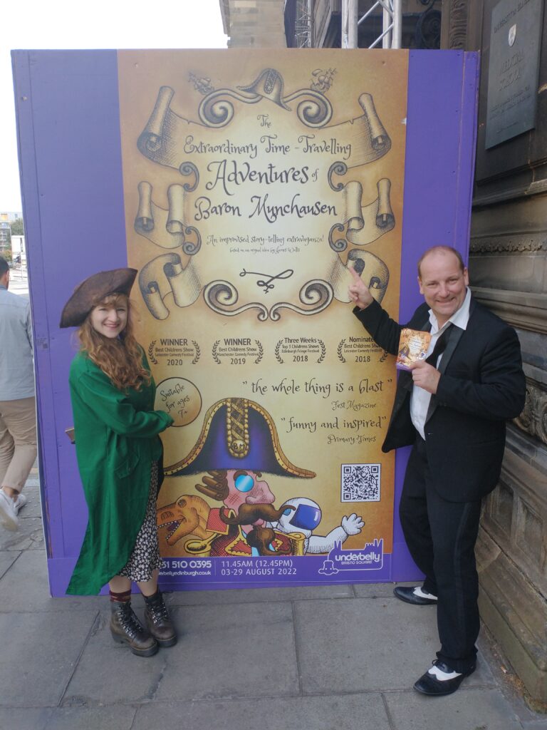 Lady Brooke and Lord Lovell with our Fringe poster